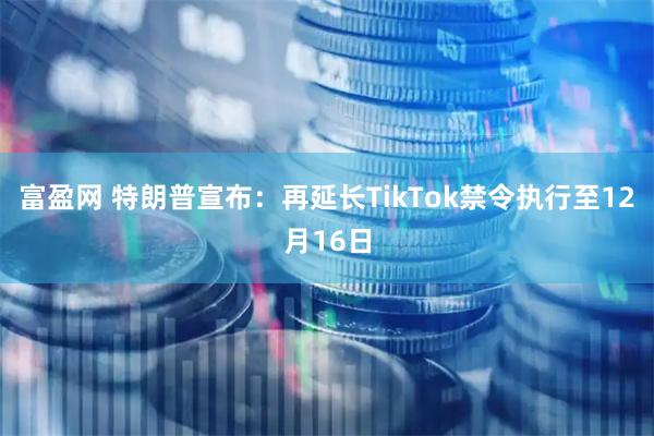 富盈网 特朗普宣布：再延长TikTok禁令执行至12月16日