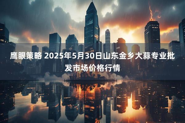 鹰眼策略 2025年5月30日山东金乡大蒜专业批发市场价格行情