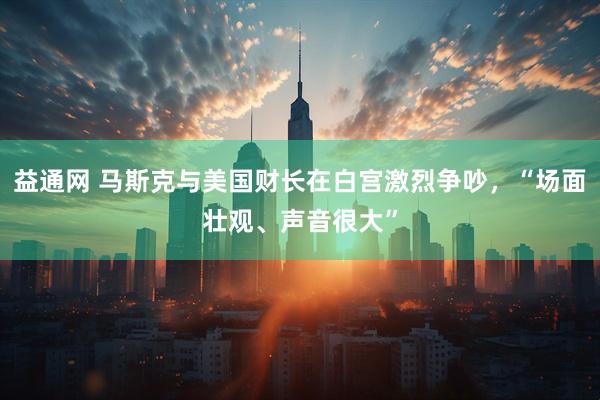 益通网 马斯克与美国财长在白宫激烈争吵，“场面壮观、声音很大”